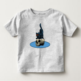 Camiseta De Bebé Gato en la calavera Bebé niño niña Halloween 2023