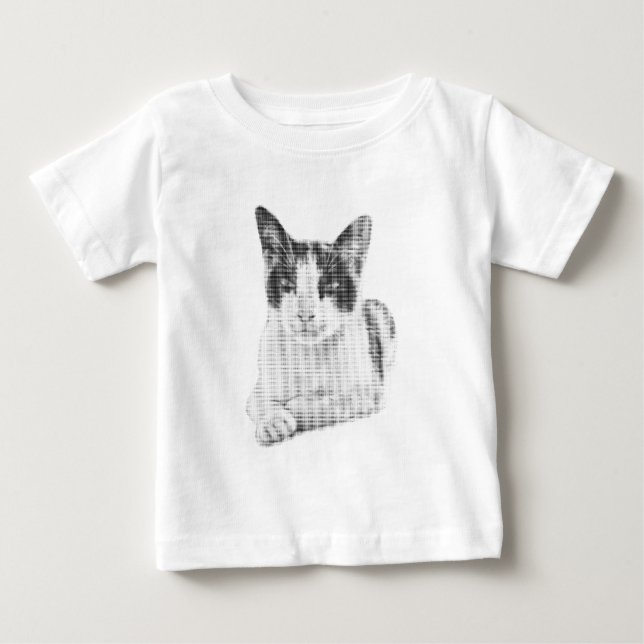 Camiseta De Bebé Gato en semitono (Anverso)