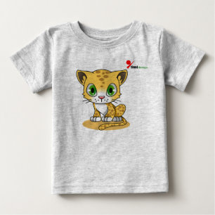 Camiseta de bebé gato encantador Leopardo estamp
