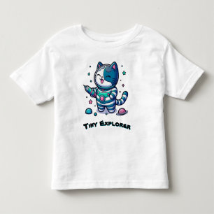 Camiseta De Bebé 🚀 Gato Espacial Adorable Astronauta 🐱