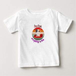 Camiseta De Bebé gato, estoy bien.
