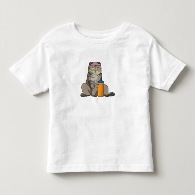 Camiseta De Bebé Gato Fitness Beber taza (Anverso)