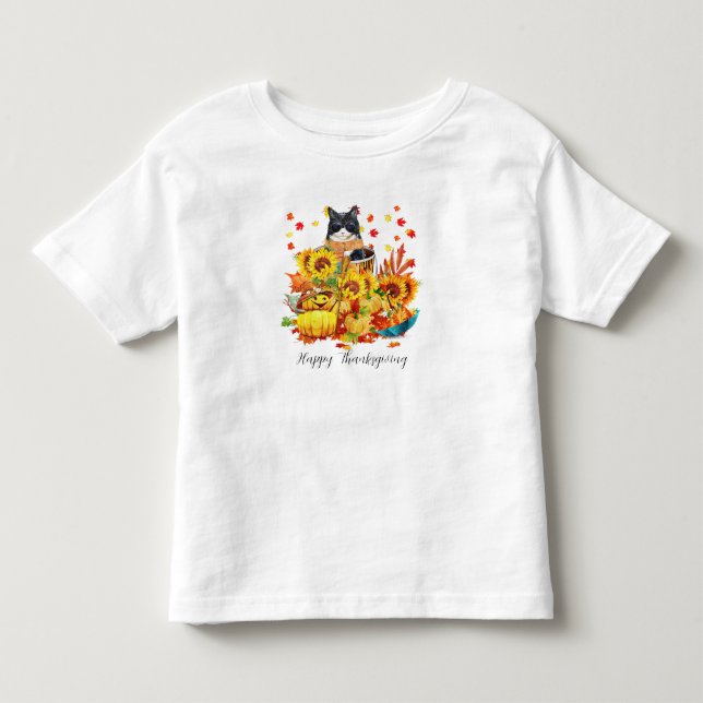 Camiseta De Bebé Gato fresco de otoño   (Anverso)