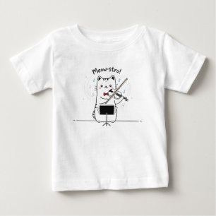Camiseta De Bebé Gato Fúnebre Violinista Músico