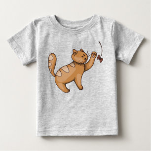Camiseta De Bebé Gato Gatito Juguetón Lindo