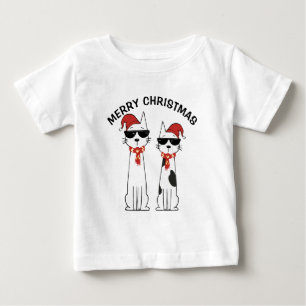 Camiseta De Bebé Gato Genial Feliz Navidad