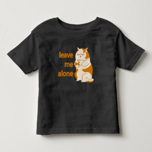 Camiseta De Bebé Gato gordo malhumorado déjame solo 