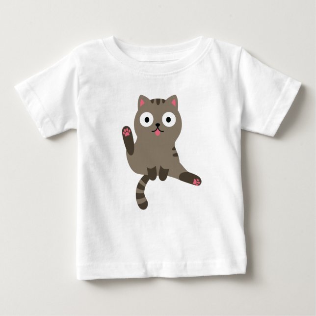Camiseta De Bebé Gato gracioso (Anverso)