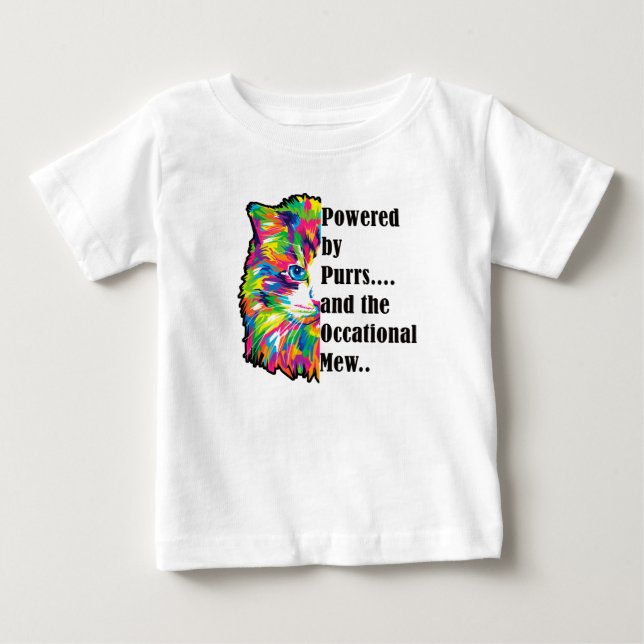 Camiseta De Bebé gato gracioso (Anverso)