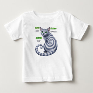 Camiseta De Bebé Gato Hipno Azul Ruso