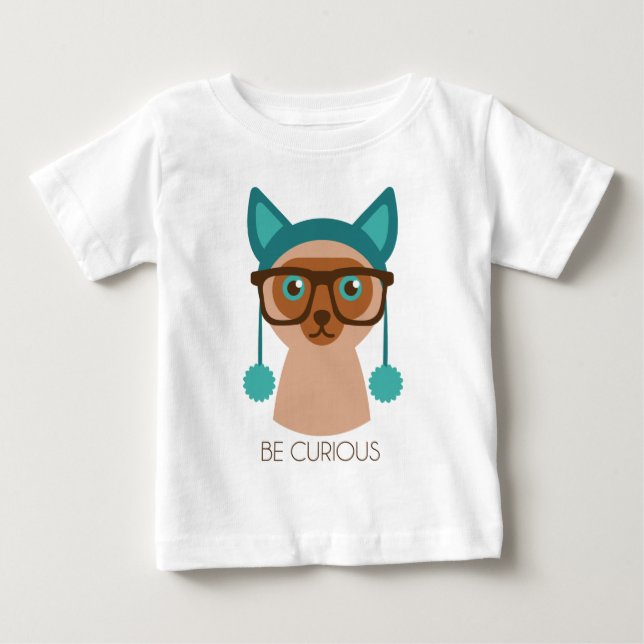 Camiseta De Bebé Gato inteligente inteligente (Anverso)