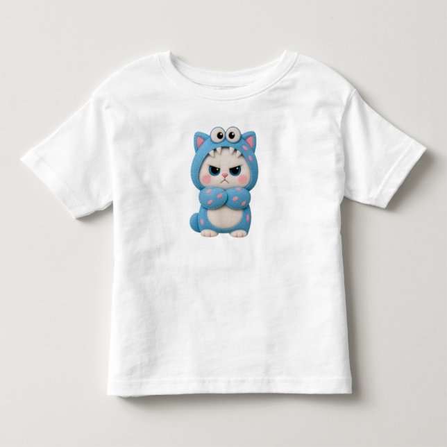 Camiseta De Bebé Gato Kawaii Patchwork (Anverso)