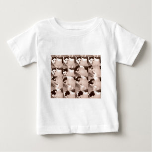 Camiseta De Bebé Gato Kitty/Foto en blanco y negro