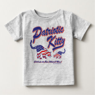 Camiseta De Bebé Gato Kitty Patriótico