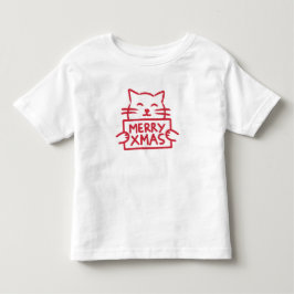 Camiseta De Bebé Gato Lindo Feliz Navidad