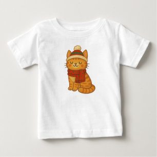 Camiseta De Bebé Gato lindo y caprichoso de invierno/Navidad