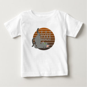 Camiseta De Bebé Gato lindo y divertido haciendo yoga. diseño diver