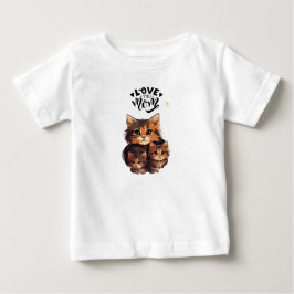 Camiseta De Bebé Gato Mamá Adorable con Gatitos – Familia de Gatos 
