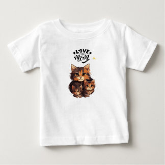 Camiseta De Bebé Gato Mamá Adorable con Gatitos – Familia de Gatos 