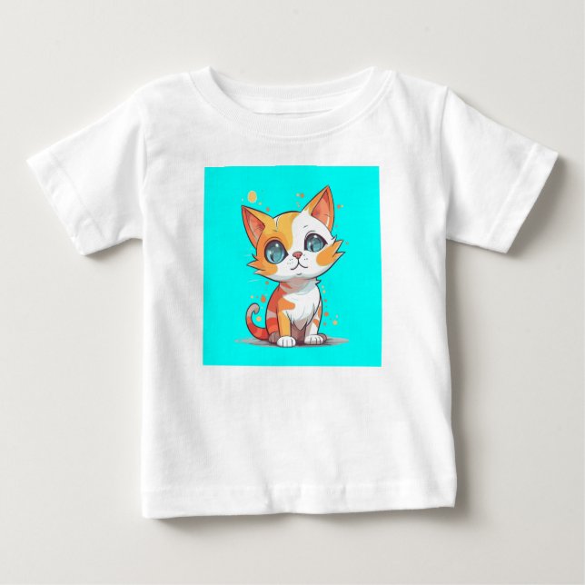 Camiseta De Bebé Gato marrón adorable (Anverso)