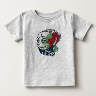 Camiseta De Bebé Gato Maullido con Sombrero de Santa
