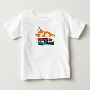 Camiseta De Bebé Gato Mi Estado de Ánimo Divertido