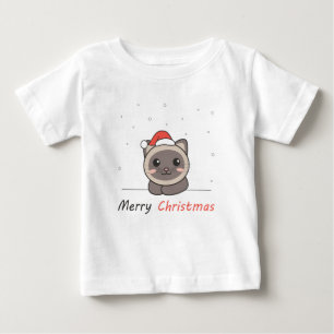 Camiseta De Bebé Gato Navidades Nieve Animales De Invierno Gatos