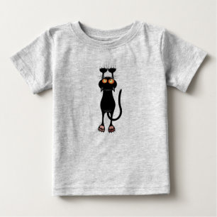 Camiseta De Bebé Gato negro