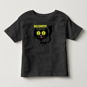 Camiseta De Bebé Gato negro chillón de Halloween