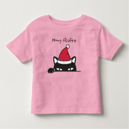 Camiseta De Bebé Gato negro de Navidades divertidos