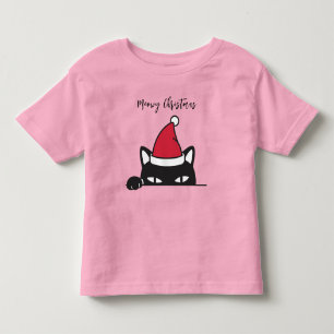 Camiseta De Bebé Gato negro de Navidades divertidos
