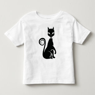 Camiseta De Bebé Gato negro elegante
