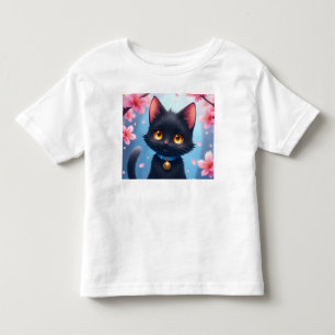 Camiseta De Bebé Gato negro lindo