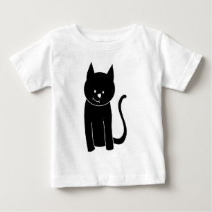 Camiseta De Bebé Gato negro lindo
