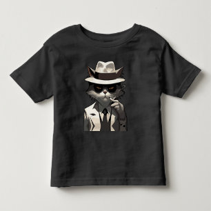 Camiseta De Bebé Gato Noir Genial: Felino Suave y Misterioso