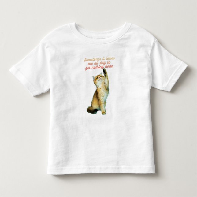 Camiseta De Bebé Gato Perezoso Amante Divertido Gato Bonito (Anverso)