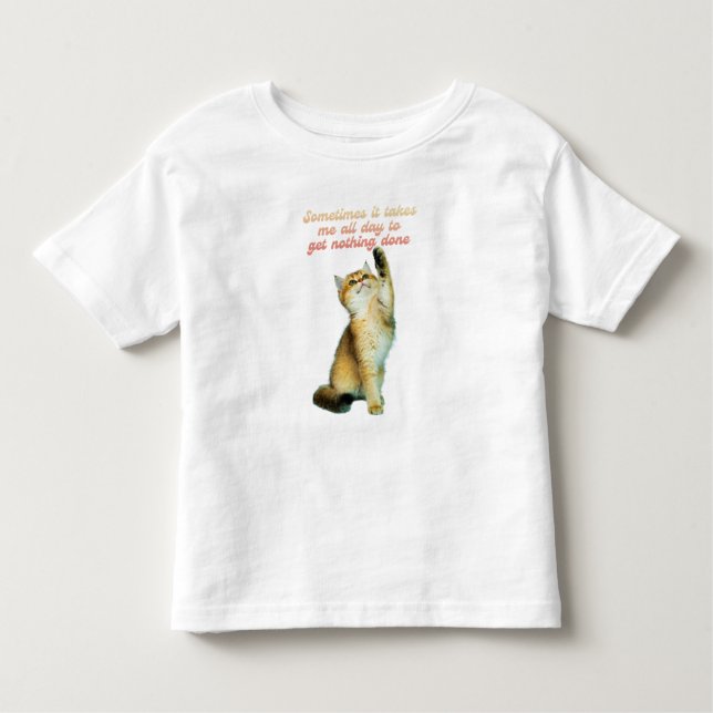 Camiseta De Bebé Gato perezoso amante gracioso gato (Anverso)