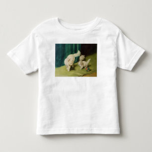 Camiseta De Bebé Gato persa blanco con dos gatitos