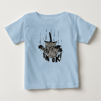 Camiseta De Bebé Gato que se cae estoy bien