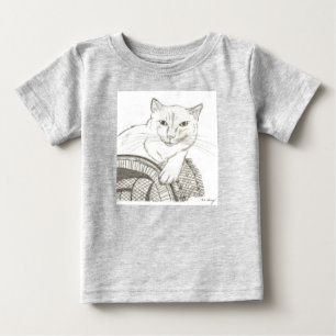 Camiseta De Bebé Gato Ragdoll retrato de niño jabonero orgánico