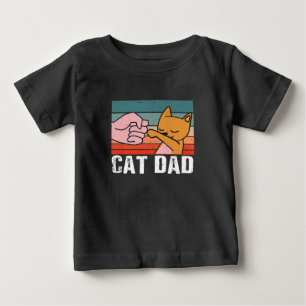 Camiseta De Bebé Gato   regalo del día del padre   Cat Retro Presen