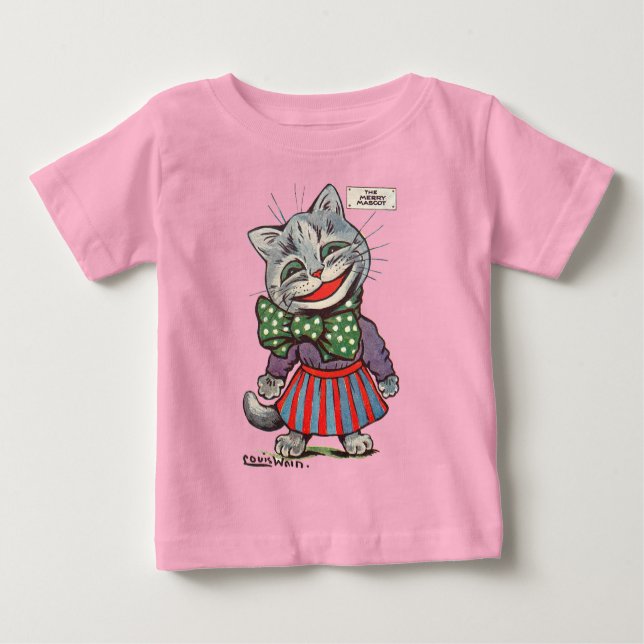 Camiseta De Bebé Gato risible, Louis Wain (Anverso)