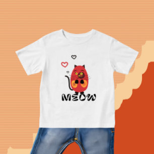 Camiseta De Bebé Gato rojo lindo