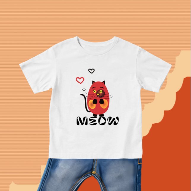 Camiseta De Bebé Gato rojo lindo (Subido por el creador)