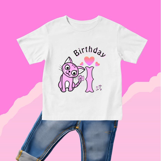 Camiseta De Bebé Gato rosa (Subido por el creador)