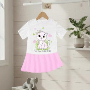 Camiseta De Bebé Gato rosa lindo