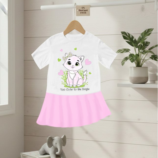 Camiseta De Bebé Gato rosa lindo (Subido por el creador)