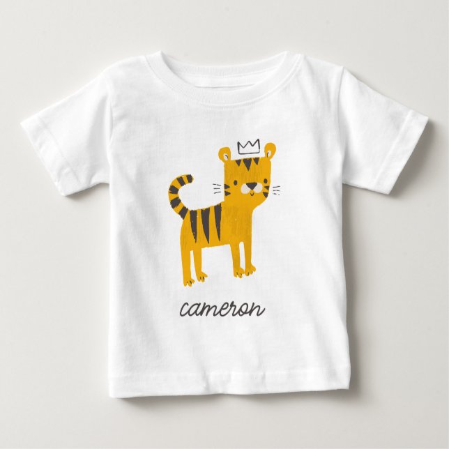Camiseta De Bebé Gato salvaje de un tigre (Anverso)