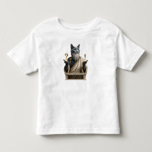 Camiseta De Bebé Gato Socrates Azul Ruso
