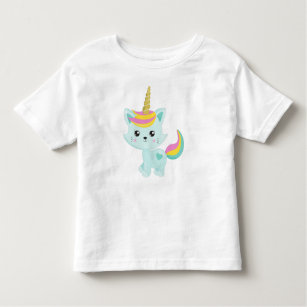 Camiseta De Bebé Gato unicornio, gato lindo, gato azul, gato pequeñ